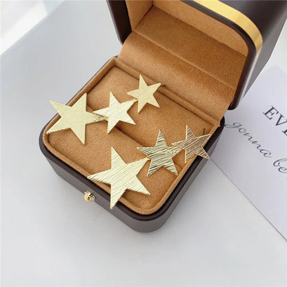 1 Pair Casual Classic Style Star Waves Plating Alloy Drop Earrings