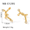 1 Pair Casual Classic Style Water Droplets Twist Polishing Plating Three-Dimensional 304 Stainless Steel 18K Gold Plated Ear Studs