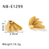 1 Pair Casual Classic Style Water Droplets Twist Polishing Plating Three-Dimensional 304 Stainless Steel 18K Gold Plated Ear Studs