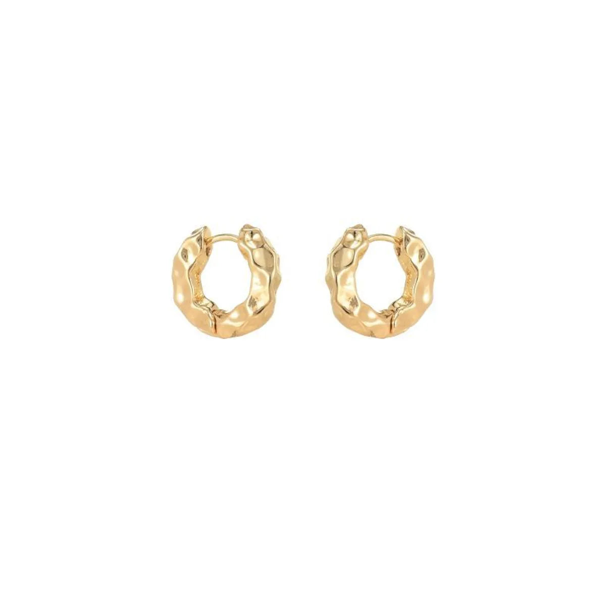 1 Pair Casual Commute Circle Plating Copper 18k Gold Plated Earrings