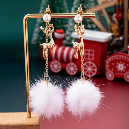 1 Pair Casual Cute Christmas Tree Elk Alloy Ear Hook