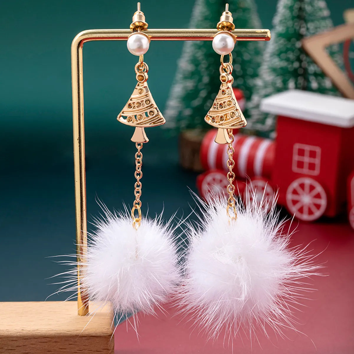 1 Pair Casual Cute Christmas Tree Elk Alloy Ear Hook