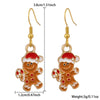 1 Pair Casual Cute Gingerbread 304 Stainless Steel 18K Gold Plated Drop Earrings