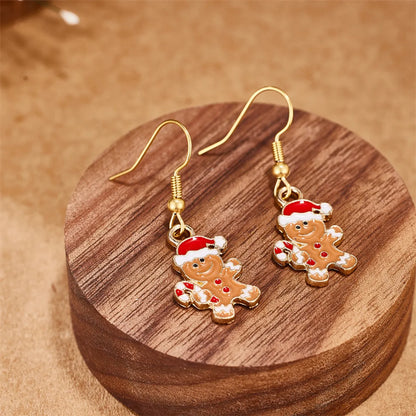 1 Pair Casual Cute Gingerbread 304 Stainless Steel 18K Gold Plated Drop Earrings