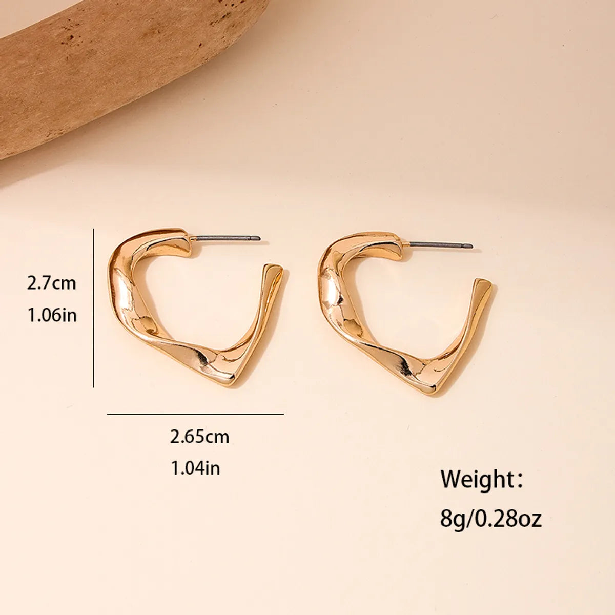 1 Pair Casual Cute Heart Shape Alloy Zinc Earrings