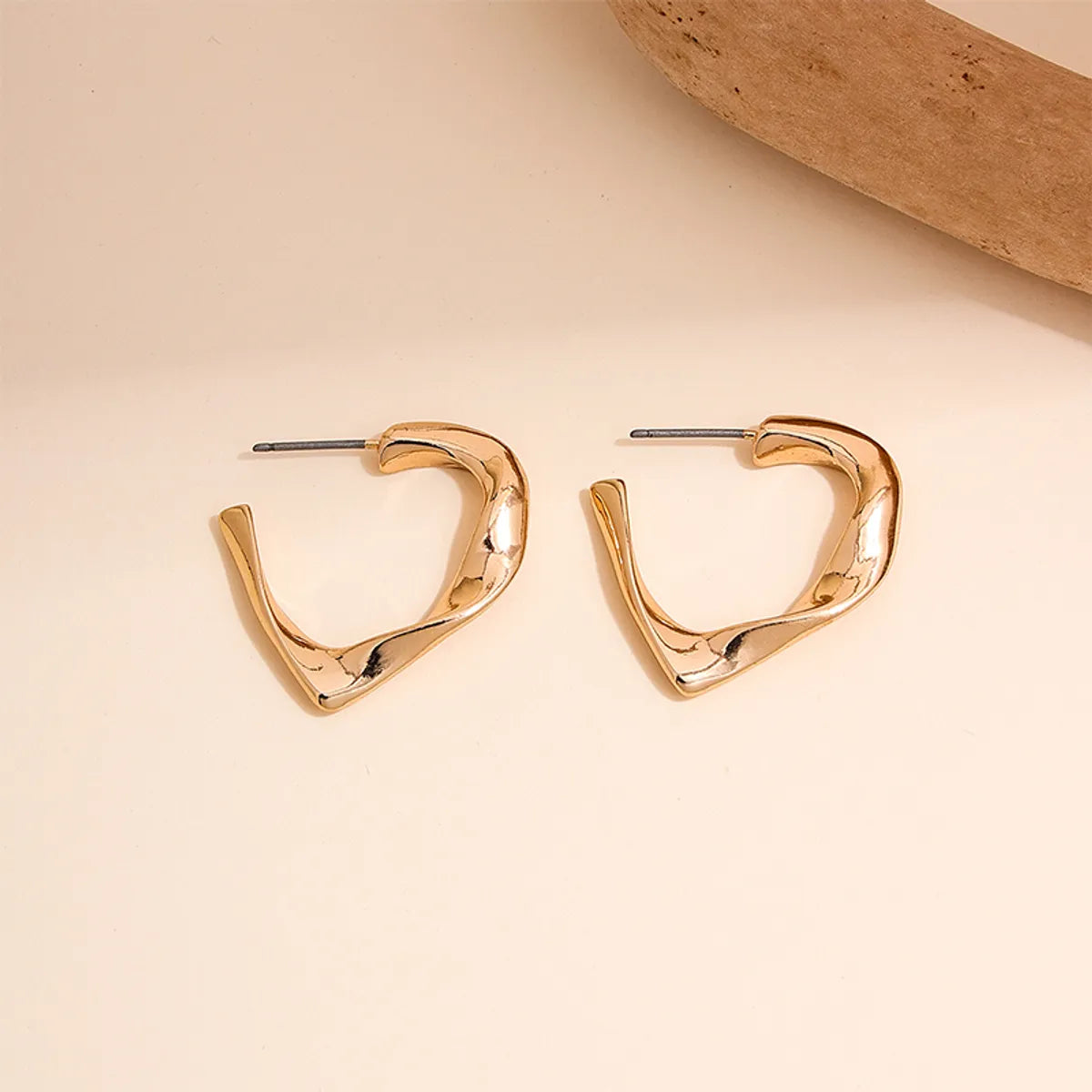 1 Pair Casual Cute Heart Shape Alloy Zinc Earrings