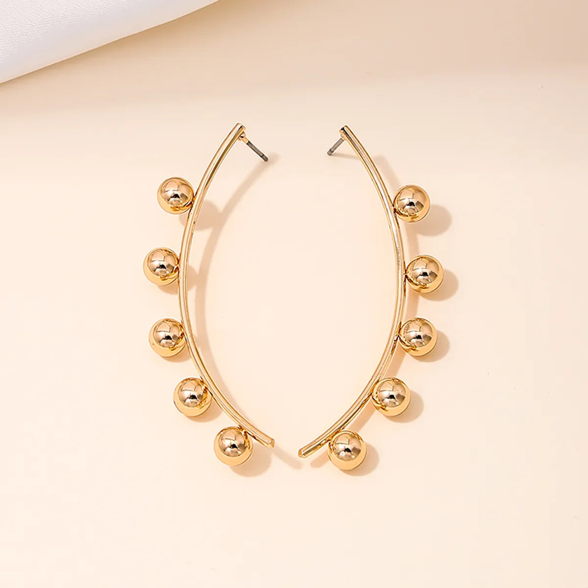 1 Pair Casual Cute Modern Style Round Dots Iron Ear Studs