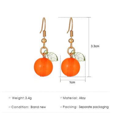 1 Pair Casual Cute Pastoral Orange Alloy Drop Earrings