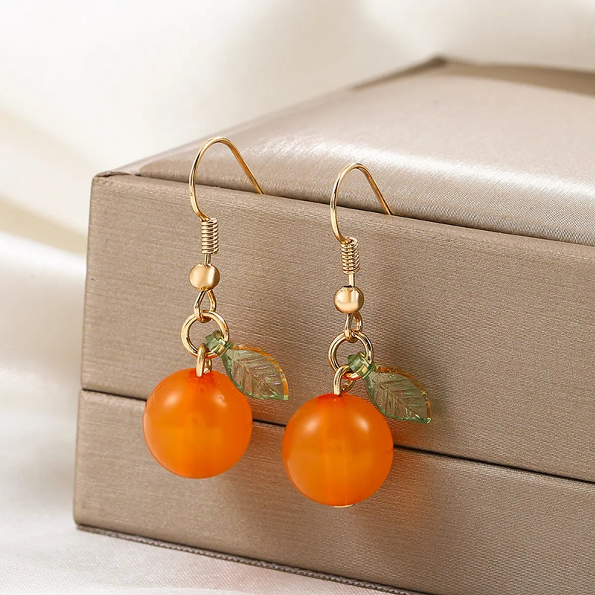 1 Pair Casual Cute Pastoral Orange Alloy Drop Earrings