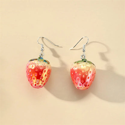 1 Pair Casual Cute Simple Style Fruit Resin Drop Earrings