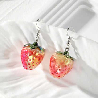 1 Pair Casual Cute Simple Style Fruit Resin Drop Earrings