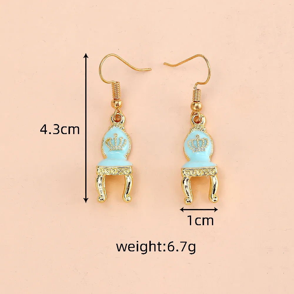 1 Pair Casual Cute Simple Style Seat Alloy Drop Earrings