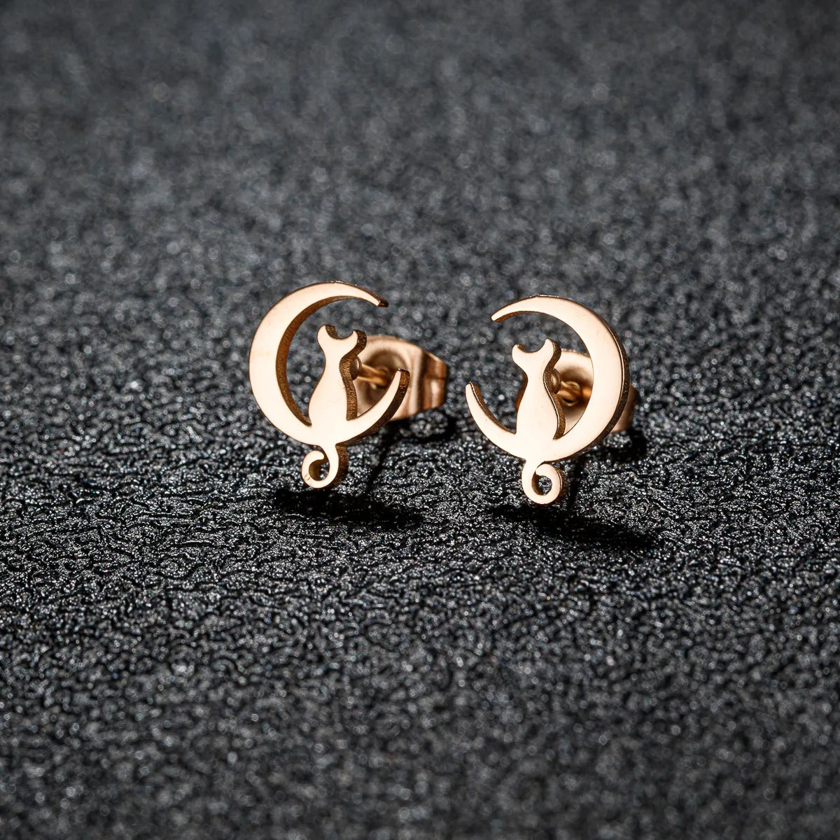 1 Pair Casual Cute Sweet Animal Irregular Polishing Plating 304 Stainless Steel 18K Gold Plated Ear Studs