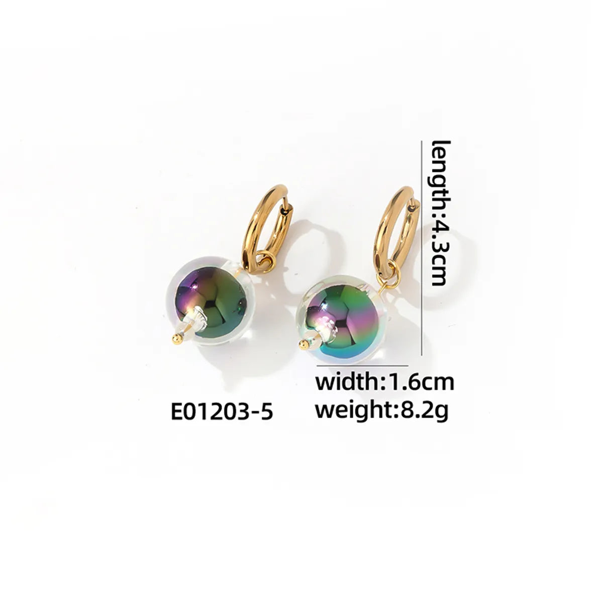 1 Pair Casual Cute Sweet Round Plating Copper Drop Earrings