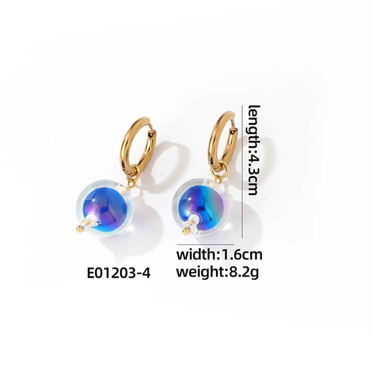 1 Pair Casual Cute Sweet Round Plating Copper Drop Earrings