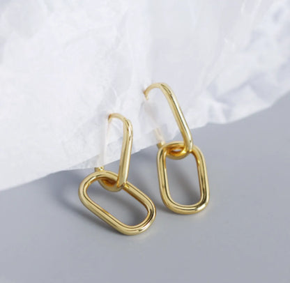 1 Pair Casual Cute Sweet Square Inlay Copper Zircon Drop Earrings