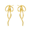 1 Pair Casual Elegant Bow Knot Inlay Copper Zircon 18K Gold Plated Ear Studs