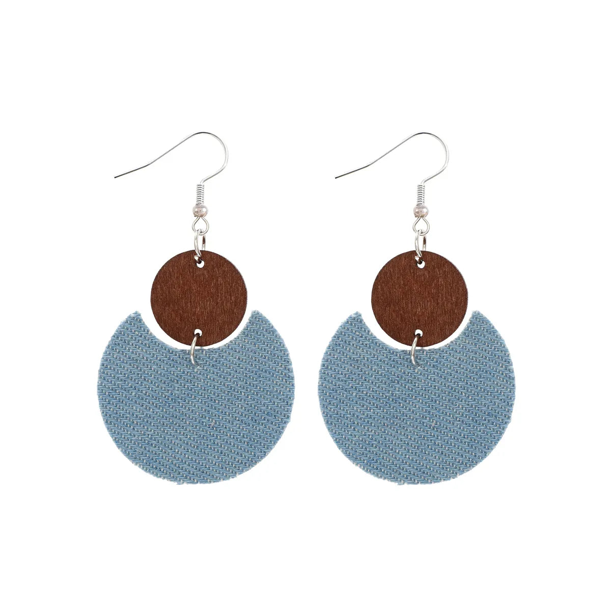 1 Pair Casual Elegant Commute Water Droplets Printing Pu Leather Drop Earrings