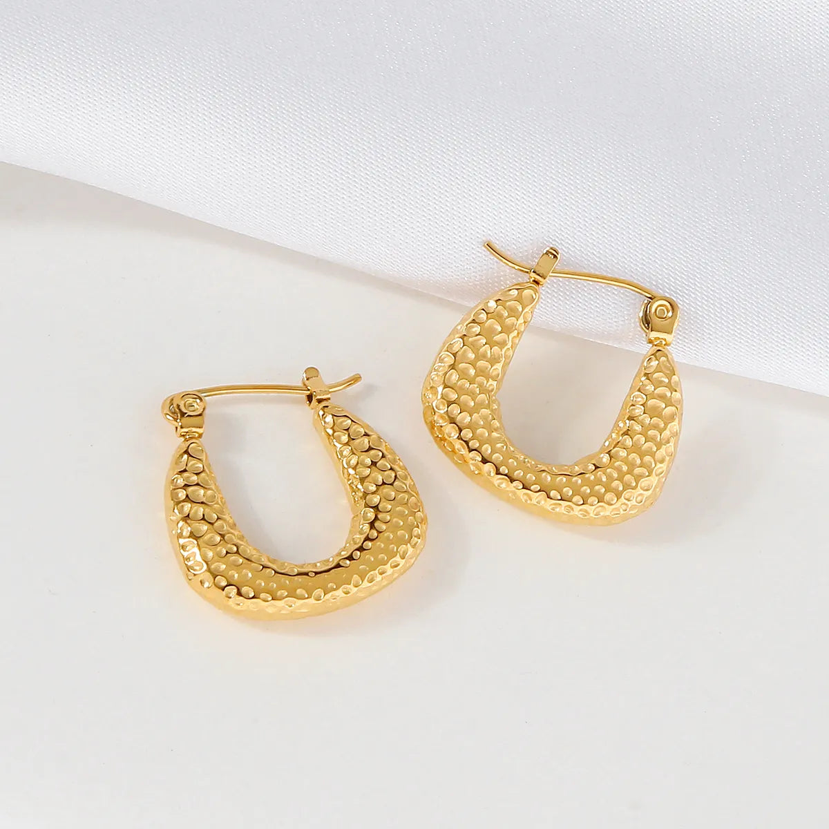 1 Pair Casual Elegant Exaggerated C Shape U Shape Oval Irregular 304 Stainless Steel 18K Gold Plated Earrings