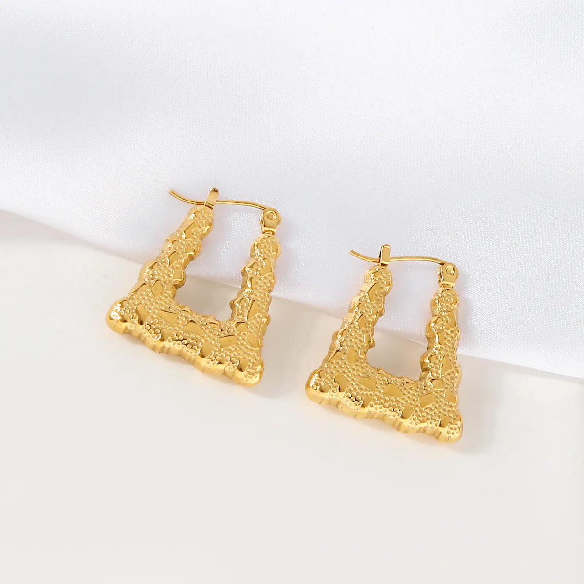 1 Pair Casual Elegant Exaggerated C Shape U Shape Oval Irregular 304 Stainless Steel 18K Gold Plated Earrings