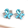 1 Pair Casual Elegant Flower Plating Inlay Alloy Rhinestones Ear Studs