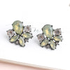 1 Pair Casual Elegant Flower Plating Inlay Alloy Rhinestones Ear Studs