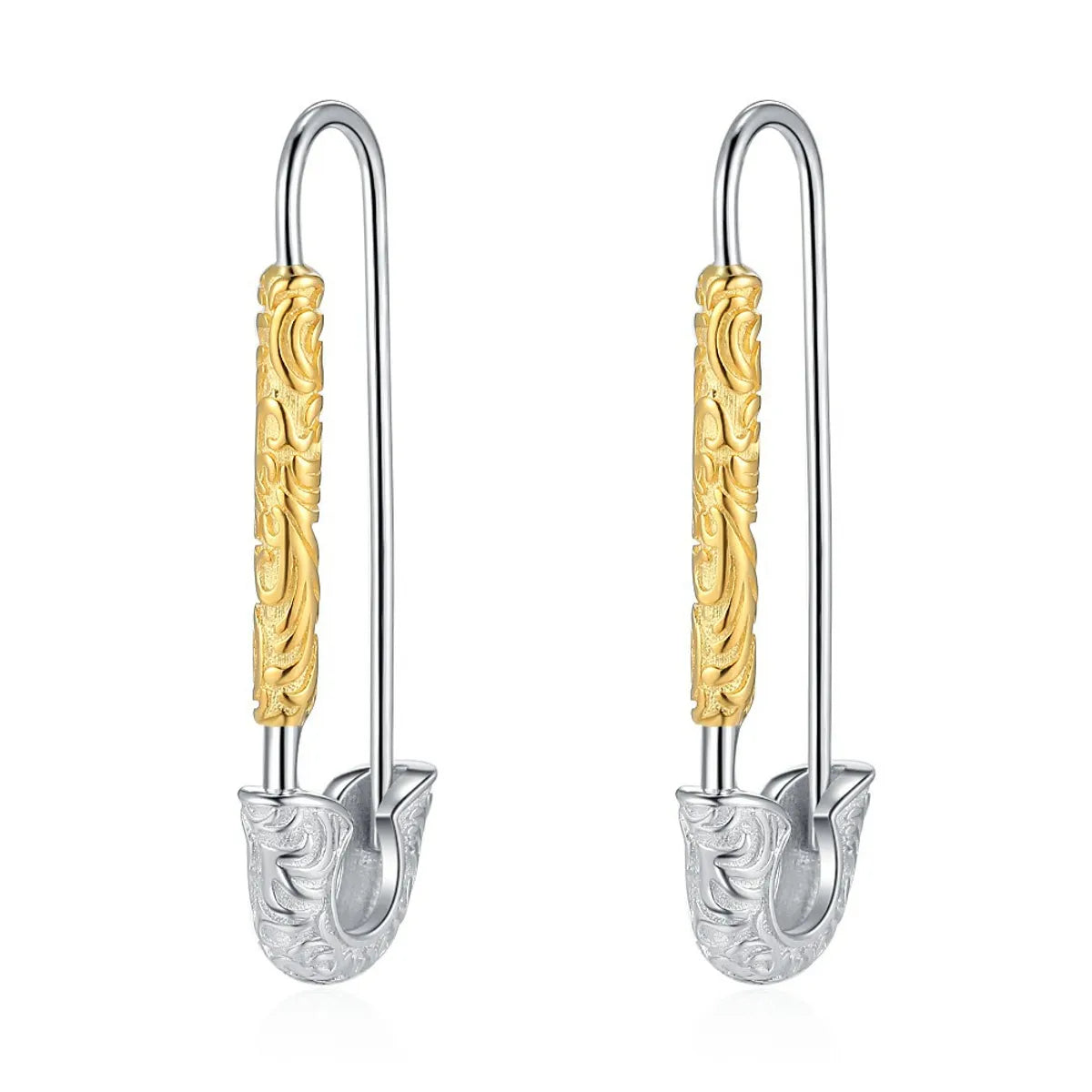 1 Pair Casual Elegant Geometric Plating Sterling Silver 24k Gold Plated White Gold Plated Earrings