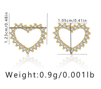 1 Pair Casual Elegant Heart Shape Plating Copper Drop Earrings