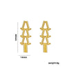 1 Pair Casual Elegant Lady C Shape Geometric Plating Stainless Steel 18k Gold Plated Ear Studs