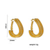 1 Pair Casual Elegant Lady C Shape Geometric Plating Stainless Steel 18k Gold Plated Ear Studs