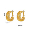 1 Pair Casual Elegant Lady C Shape Geometric Plating Stainless Steel 18k Gold Plated Ear Studs