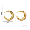 1 Pair Casual Elegant Lady C Shape Geometric Plating Stainless Steel 18k Gold Plated Ear Studs