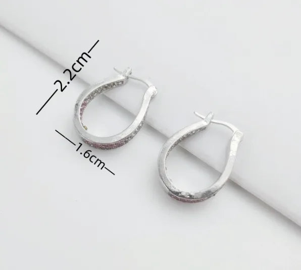 1 Pair Casual Elegant Lady Circle Inlay 316 Stainless Steel  Artificial Rhinestones Earrings