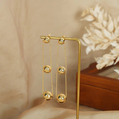 1 Pair Casual Elegant Simple Style Solid Color Plating Copper 18k Gold Plated Earrings