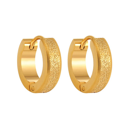 1 Pair Casual Elegant Solid Color Plating 304 Stainless Steel 18K Gold Plated Earrings