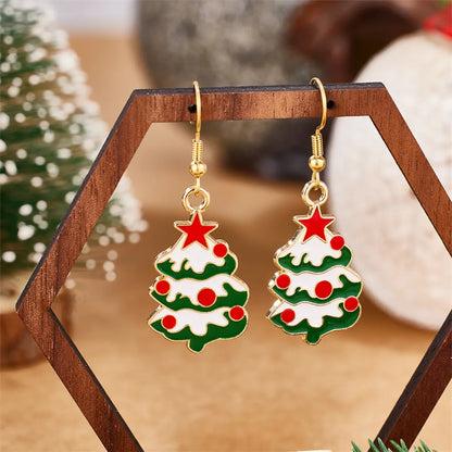 1 Pair Casual Elegant Streetwear Christmas Tree 304 Stainless Steel 18K Gold Plated Drop Earrings