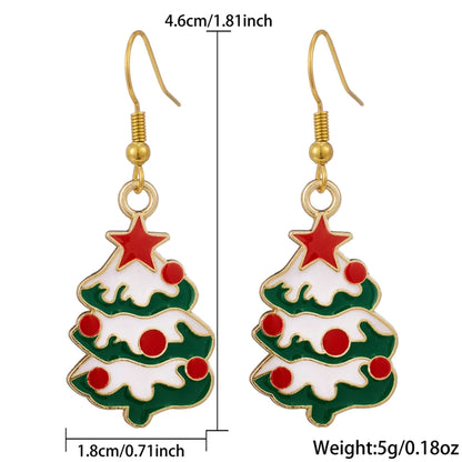 1 Pair Casual Elegant Streetwear Christmas Tree 304 Stainless Steel 18K Gold Plated Drop Earrings