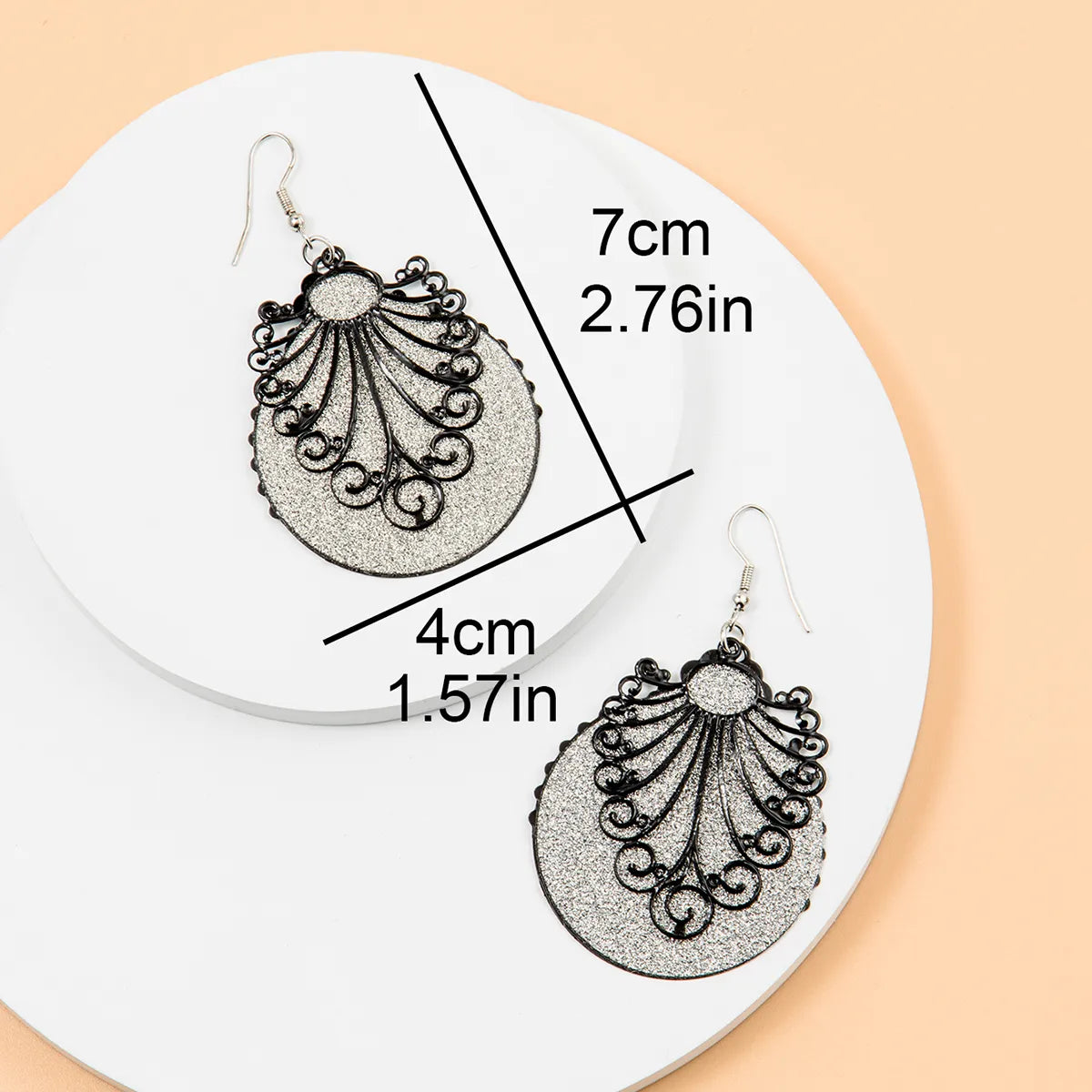 1 Pair Casual Ethnic Style Flower Spider Web Alloy Drop Earrings