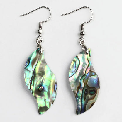 1 Pair Casual Geometric Irregular Plating Abalone Shell Drop Earrings