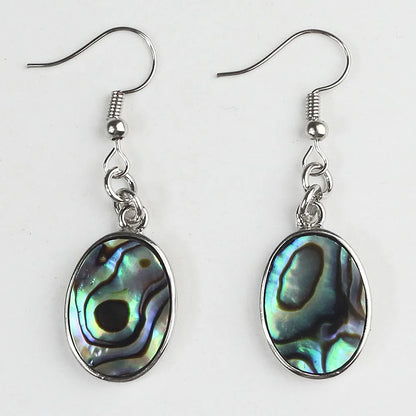 1 Pair Casual Geometric Irregular Plating Abalone Shell Drop Earrings