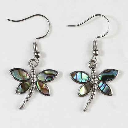 1 Pair Casual Geometric Irregular Plating Abalone Shell Drop Earrings