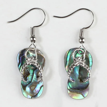 1 Pair Casual Geometric Irregular Plating Abalone Shell Drop Earrings