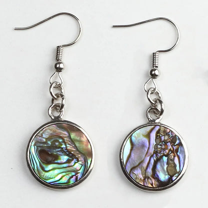 1 Pair Casual Geometric Irregular Plating Abalone Shell Drop Earrings