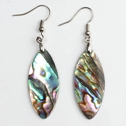 1 Pair Casual Geometric Irregular Plating Abalone Shell Drop Earrings