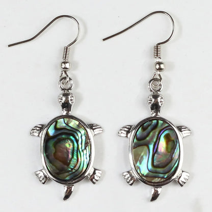 1 Pair Casual Geometric Irregular Plating Abalone Shell Drop Earrings