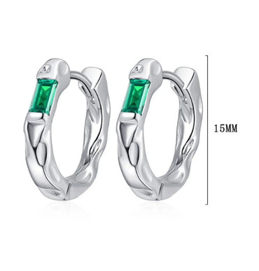 1 Pair Casual Geometric Plating Inlay Sterling Silver Zircon White Gold Plated Earrings