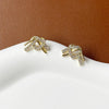 1 Pair Casual Glam Simple Style Moon Butterfly Bird Plating Inlay Alloy Rhinestones 14k Gold Plated Ear Studs