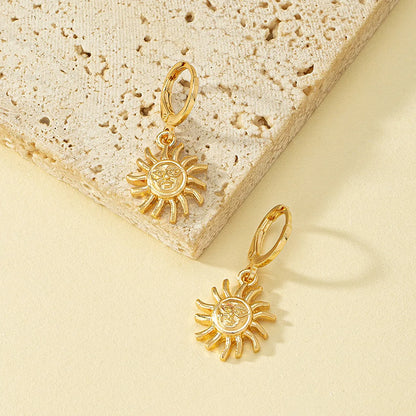 1 Pair Casual Hawaiian Sun Alloy Zinc Drop Earrings