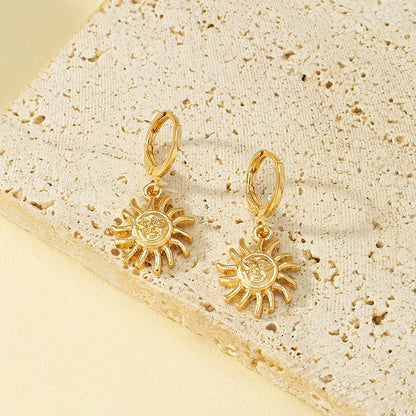 1 Pair Casual Hawaiian Sun Alloy Zinc Drop Earrings