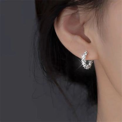 1 Pair Casual Luxurious Queen Geometric 304 Stainless Steel Sterling Silver Gold Plated Earrings